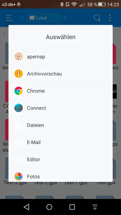 Garmin Connect App - Planen & Übertragen von Strecken 8 Connect im ES Datei Explorer auswählen