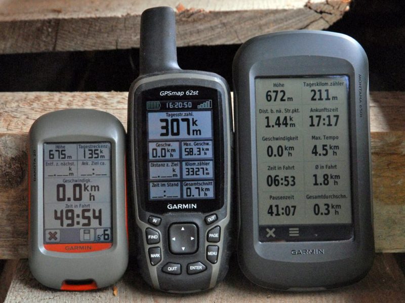 Dakota 20, GPSmap 62st, Montana 650t: ohne Hintergrundbeleuchtung