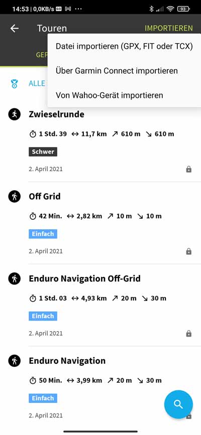 komoot App Off-Grid & GPX-Import - Tolle neue Funktionen! 2 komoot - Import-Funktionen