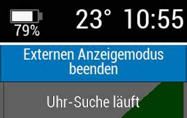 Garmin Edge - Externer Anzeigemodus
