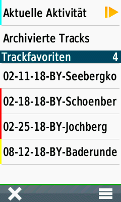 Track-Manager: Tracks in Bayern