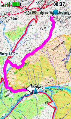 DAV Alpenvereinskarte mit Navigation