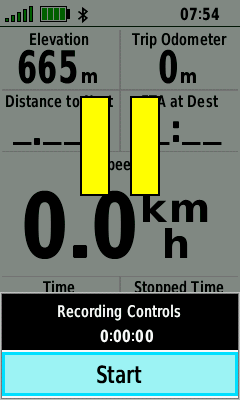 GPSMAP 66s - Recording Controls