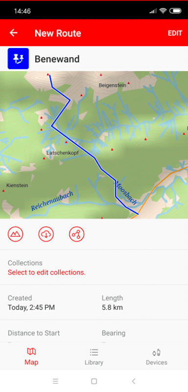 Die neue Route in der Explore App
