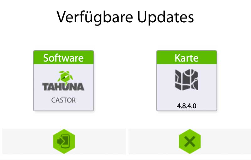 Tahuna Castor Software-Update und neue Karten
