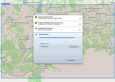 Garmin BirdsEye Select, der Download läuft