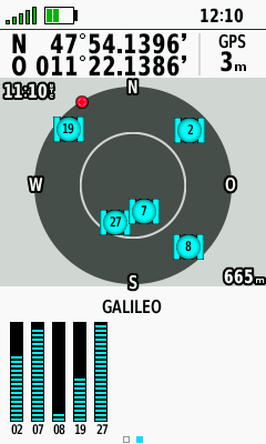 Vier neue GALILEO Satelliten 2 Garmin GPSMAP 66s - Fünf GALILEO Satelliten