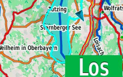 Eine in Komoot geplante Tour zum Navigieren einsetzen