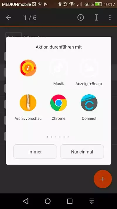 Garmin Connect App - Planen & Übertragen von Strecken 10 Schlichter Dateimanager - Connect auswählen