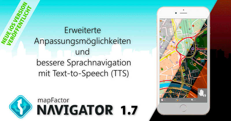 MapFactor Navigator 1.7 für iOS enthält jetzt TTS