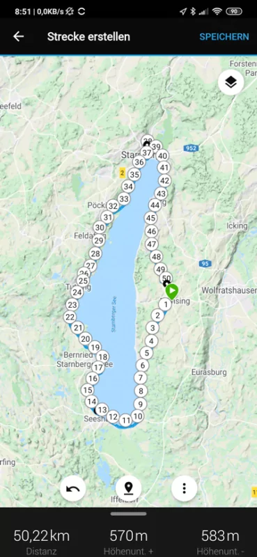 Garmin Connect App - Planen & Übertragen von Strecken 4 Connect App: Manuelles Planen einer Strecke