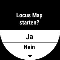 Locus Map auf der fenix starten