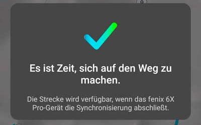 Eine Connect App Strecke auf die fenix 6