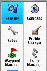 Garmin GPSMAP 64sx custom main menu