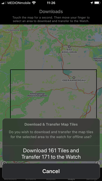 WorkOutDoors App, Maps (2)
