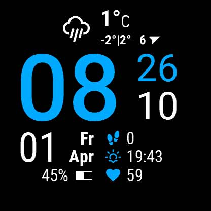 10 beste Watch Faces für die Garmin fenix & Garmin epix 15 Big Hours Watch Face Garmin epix 2