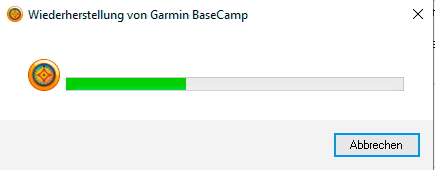 Garmin BaseCamp, ein Backup wiederherstellen
