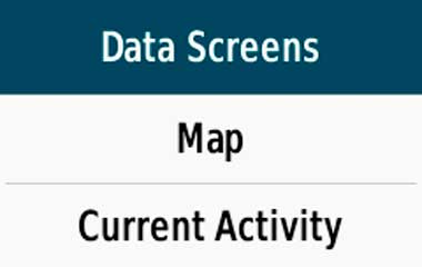 Garmin Oregon, configure the user key and the data screens