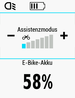 Specialized E-Bike-Daten auf dem Edge 830