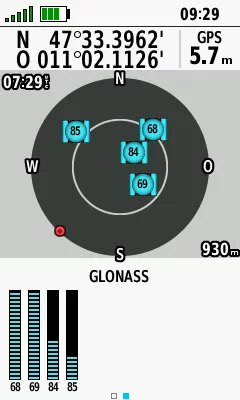 Test der GPS-Genauigkeit - Garmin GPSMAP 66sr & GPSMAP 65s 6 GPSMAP 66s: GLONASS L1