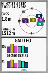 GPSMAP 65s: Galileo (E1 + E5a)