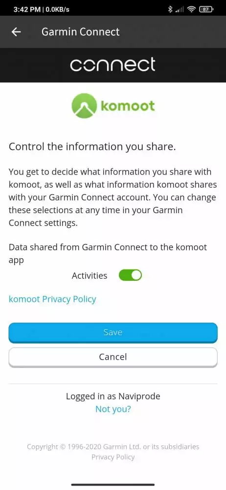 Activate "Activities", save