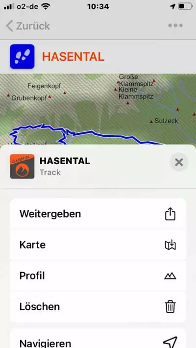 Garmin Explore - In-App Navigation 2 Explore - Starten eines Tracks (iOS)