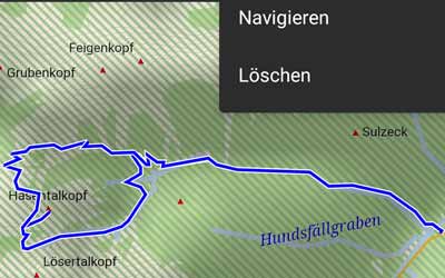 Garmin Explore - Navigation starten