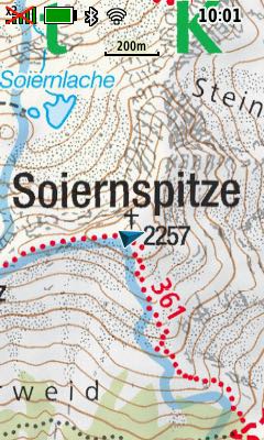 Soiernspitze - Garmin Kompasskarte