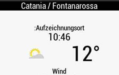Garmin Connect App Wetterposition