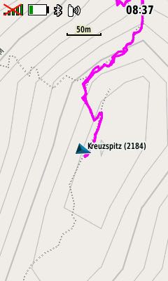 OSM Kreuzspitze mit Track