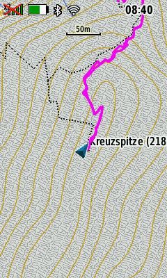 Garmin Topo D Kreuzspitze mit Track