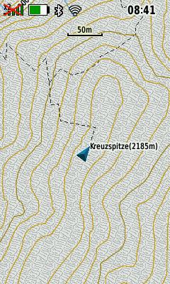 Garmin Transalp Kreuzspitze ohne Track