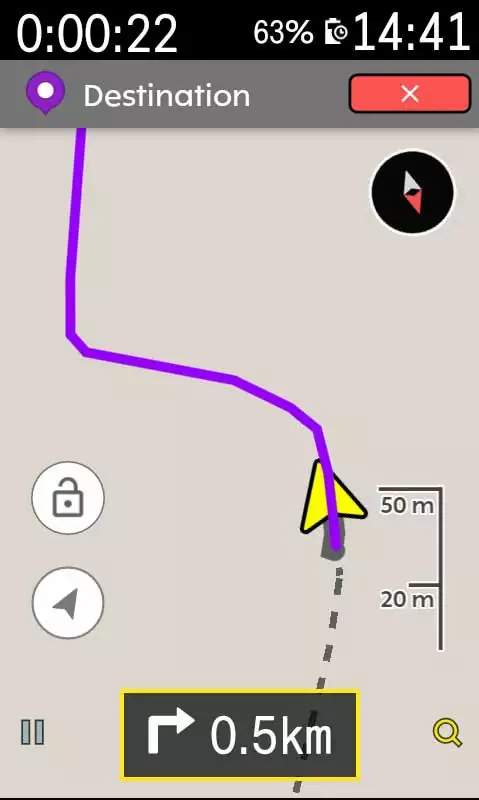 Hammerhead Karoo 2 Test - Hammer Fahrrad-Navi für die Saison 2024? 12 Karoo 2 - Einer offline Route folgen