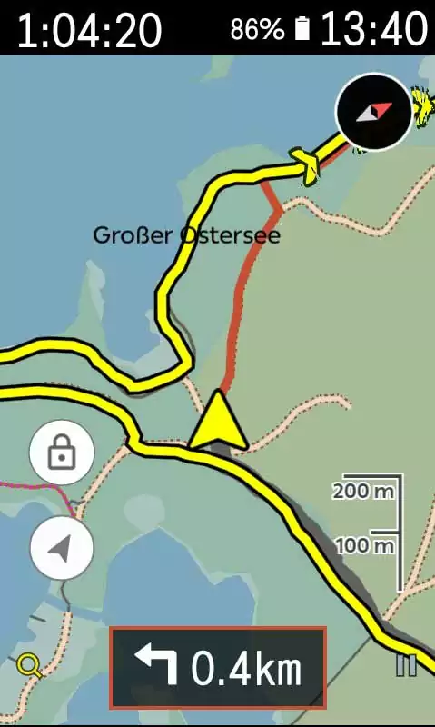 Hammerhead Karoo 2 Test - Hammer Fahrrad-Navi für die Saison 2024? 13 Karoo 2 - Re-Routing (rote Strecke)