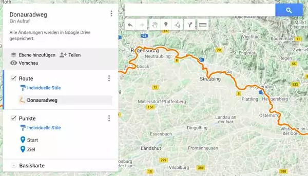 Google Maps - GPX & KML Dateien für Fahrradtouren importieren 1 Google Maps - Die Fahrradtour als Google Maps Karte
