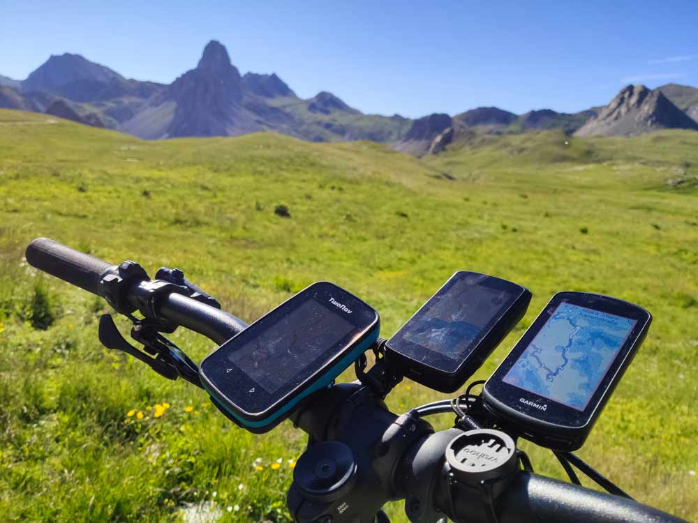 GPS devices when mountain biking (Valle Maira, Italy)