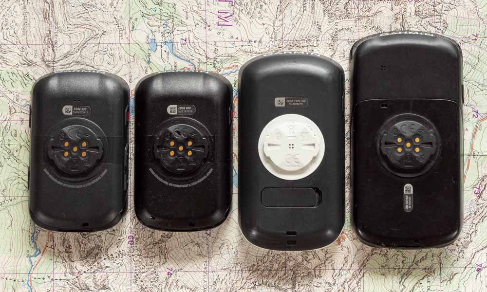 Garmin Edge Modelle, Rückseite