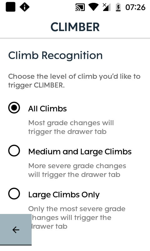 Karoo 2 Climber - Einstellungen