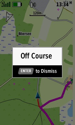 GPSMAP 66sr - off course alerts (track)