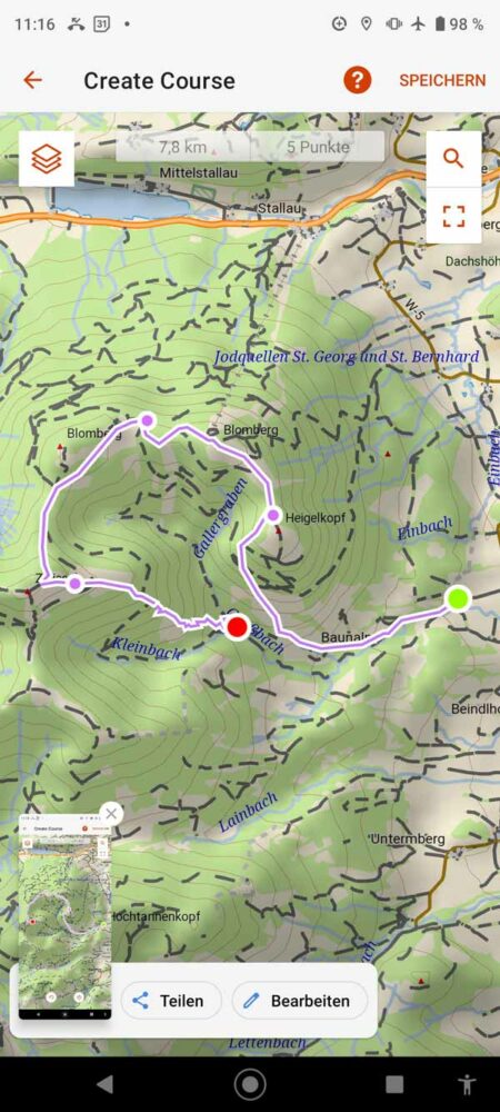 Planen von Strecken in der Garmin Explore App 9 Planen einer Strecke in Explore - 4