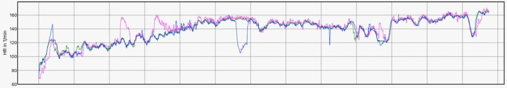 Herzfrequenz beim Speed-Hiking - TicWatch Pro 3 Ultra GPS