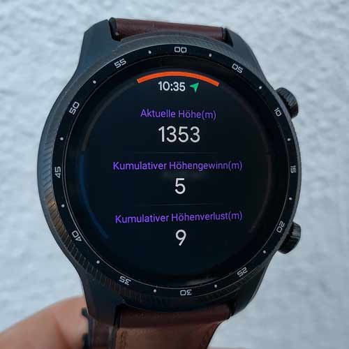 Höhenmesser - Eigentlich beträgt die Meereshöhe ca. 650 m