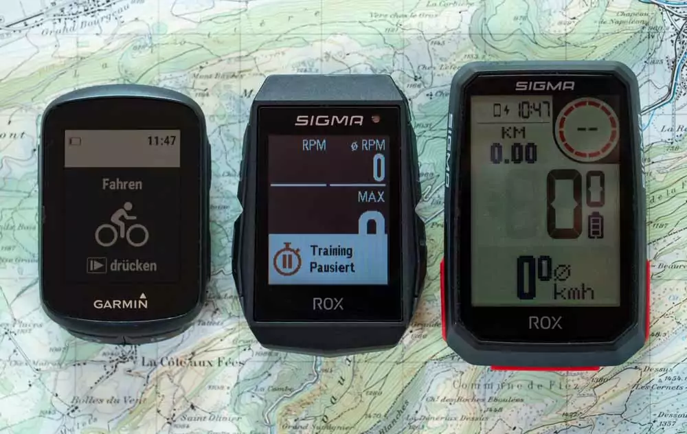 Sigma ROX 11.1 EVO Review - Compact & Affordable GPS Bike Computer 3 Size Comparison - Garmin Edge 130 vs. Sigma ROX 11.1 vs. Sigma ROX 4.0