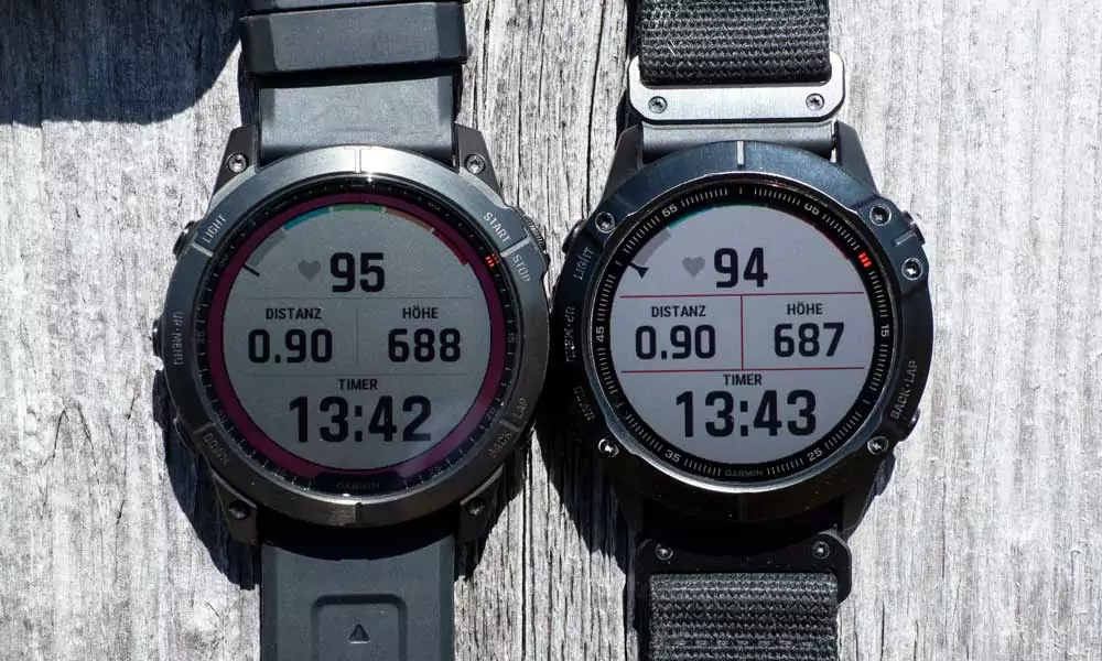 fenix 7 vs. fenix 6 - Sonne - ohne Beleuchtung