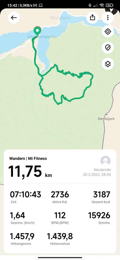 Mi Fitness App (3) - Aktivitätsdaten