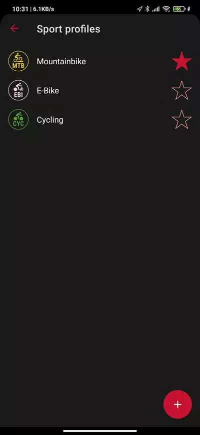 Sigma ROX 4.0 - GPS Bike Computer In-Depth Review 6 Sigma ROX 4.0 - Settings (3) - Selected Profiles