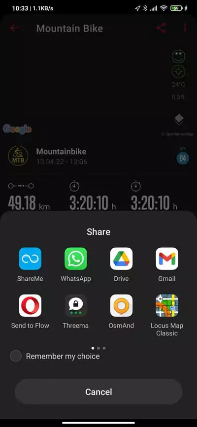 Sigma ROX 4.0 - GPS Bike Computer In-Depth Review 10 Sigma ROX 4.0 - Export & Share Activity (2)
