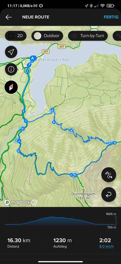 Suunto App - Zeichnen einer Route