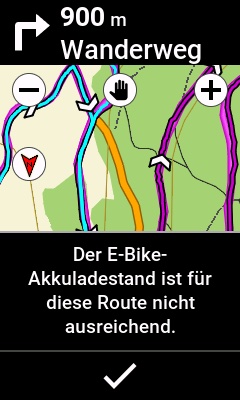 E-Bike Akku-Warnung